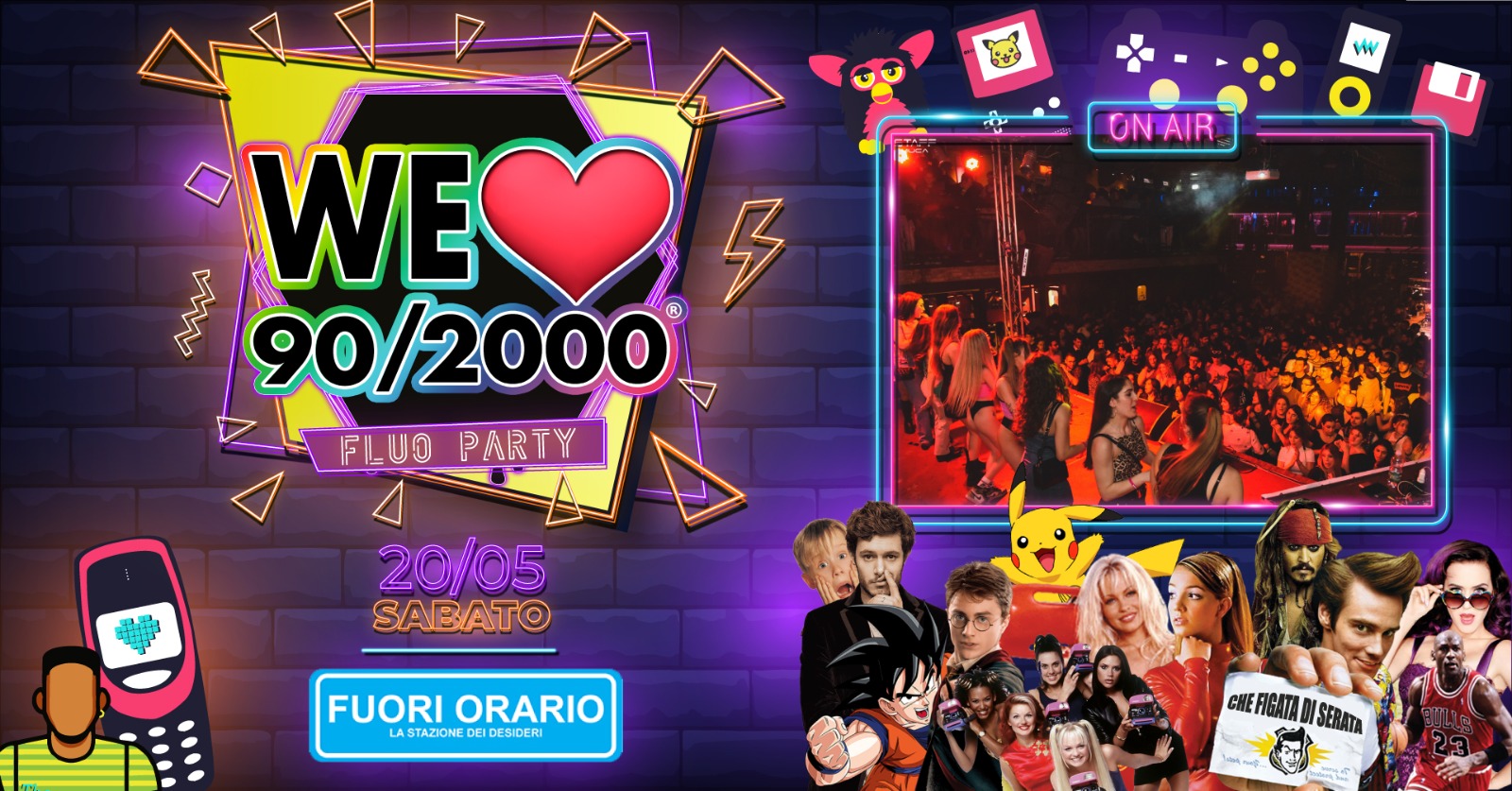 WE LOVE 90/2000 FLUO PARTY - Fuori Orario